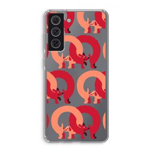 CaseCompany Dogs: Samsung Galaxy S21 FE Transparant Hoesje