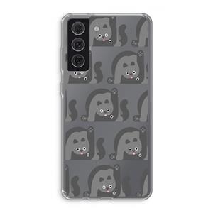 CaseCompany Cats: Samsung Galaxy S21 FE Transparant Hoesje