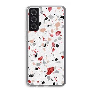 CaseCompany Terrazzo N°12: Samsung Galaxy S21 FE Transparant Hoesje