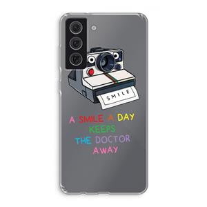 CaseCompany Smile: Samsung Galaxy S21 FE Transparant Hoesje
