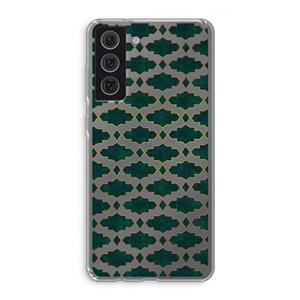 CaseCompany Moroccan tiles: Samsung Galaxy S21 FE Transparant Hoesje