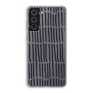 CaseCompany Moroccan stripes: Samsung Galaxy S21 FE Transparant Hoesje