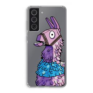 CaseCompany Lama: Samsung Galaxy S21 FE Transparant Hoesje