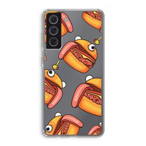 CaseCompany Hamburger: Samsung Galaxy S21 FE Transparant Hoesje