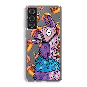 CaseCompany Loot Burger: Samsung Galaxy S21 FE Transparant Hoesje