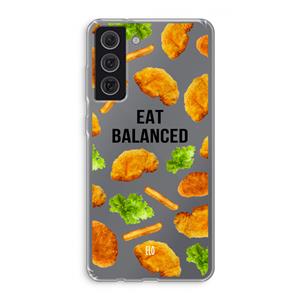 CaseCompany Eat Balanced: Samsung Galaxy S21 FE Transparant Hoesje