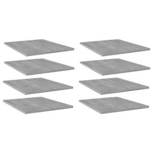 VidaXL Wandschappen 8 st 40x50x1,5 cm spaanplaat betongrijs