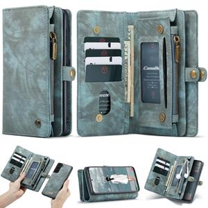 Caseme Vintage 2 in 1 portemonnee hoes - Samsung Galaxy S21 FE - Blauw