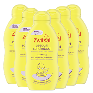 Zwitsal Zeepvrij Schuimbad - 6 x 200 ml - Voordeelverpakking