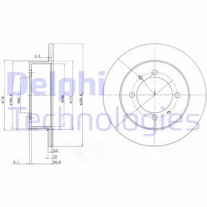 Remschijven DELPHI BG3609, 2 deel
