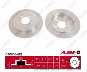 Remschijf ABE C4P005ABE, 1 deel