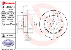 toyota Remschijf 08E03311