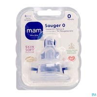 MAM Babyflasche »Sauger Weithals, Silikon, Gr.0, 2er Pack«