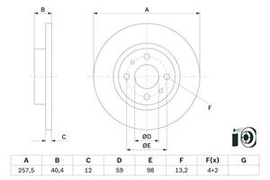 Remschijf BOSCH 0 986 479 E65