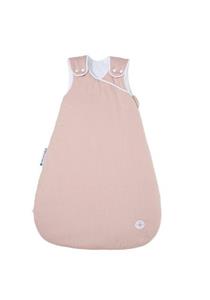 Nordic Coast Company Babyschlafsack, Baby-Schlafsack mitwachsend & atmungsaktiv I Kinderschlafsack waschbar I leichter Schlafsack I Baumwolle I Altrosa