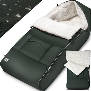 Monzana Fußsack »Babyfußsäcke«, Reflektoren-Streifen Reißverschluss Kopfteil Wetterfest Tasche Antirutschnoppen Kinderwagen Winterfußsack 90x60cm Anthrazit