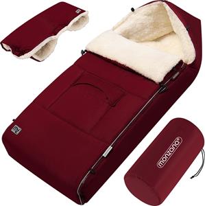 Monzana Baby Voetenzak – met Ritssluiting - Wasbaar 90x60 cm Bordeaux