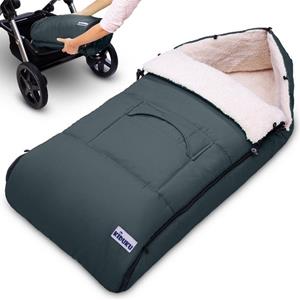 KIDUKU Babyfußsack Grau Baby Winterfußsack Kinderfußsack Fußsack Winter Kinderwagen Buggy