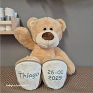 Funnies Knuffel Beer Boris met naam en datum