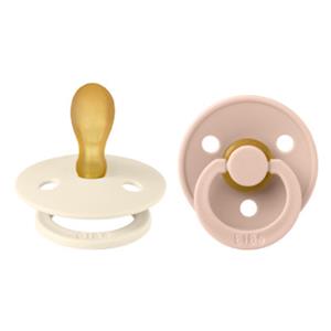 BIBS Fopspeen Colour Symmetrische speen Ivoor & Blush 6-18 maanden, 2st.