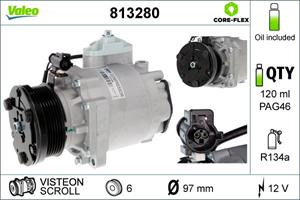 Compressor, airconditioning NEW ORIGINAL PART Valeo, Spanning (Volt)12V, u.a. für Ford