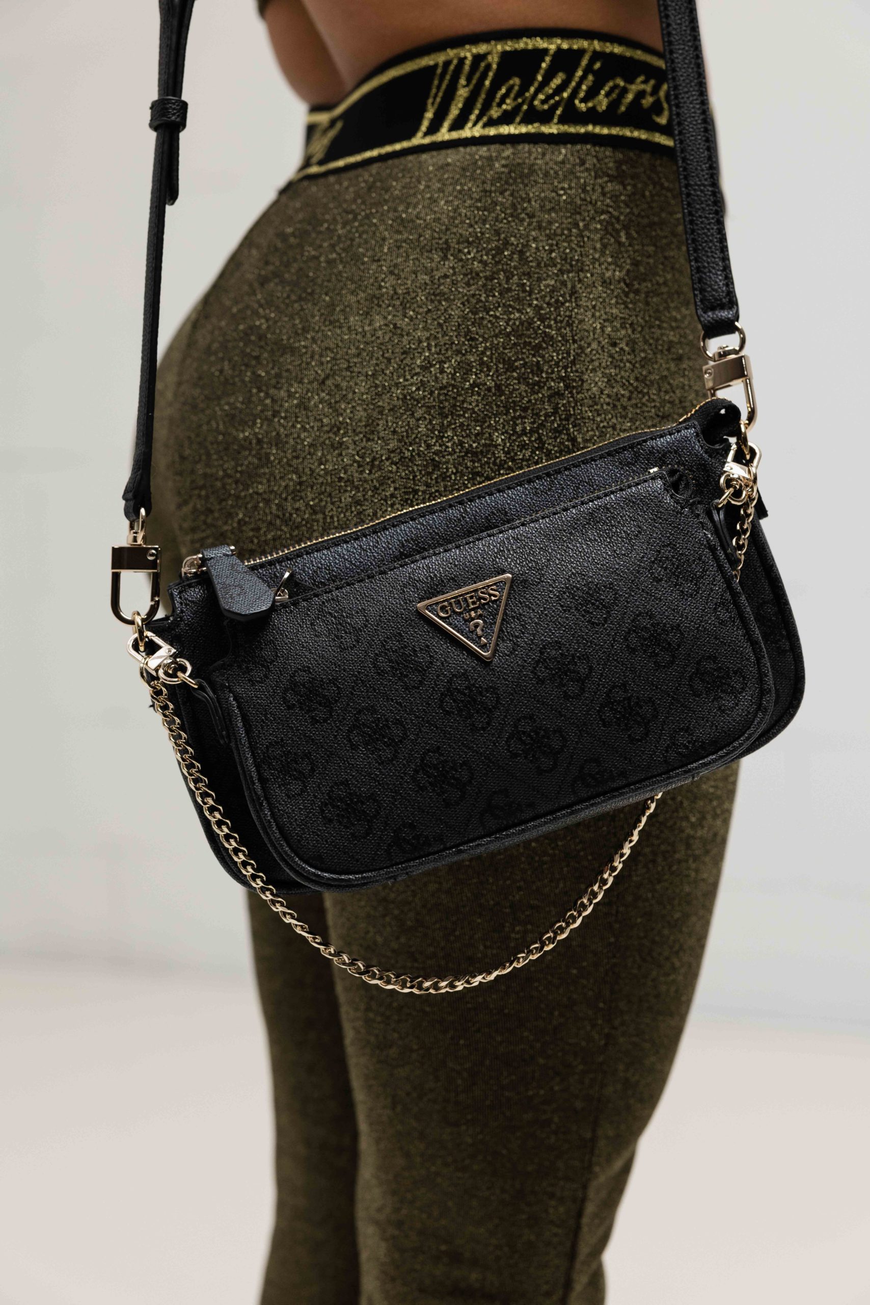 Guess Noelle Mini Crossbody Tas Dames Zwart - 
