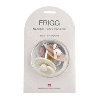 FRIGG Fopspeen Daisy Latex, Biscuit/ Cream 6-18 maanden, 2 stuks