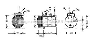 saab Compressor, airconditioning SBAK065