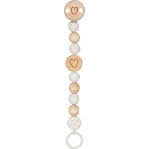 Goki Dummy ketting hart wit-natuur