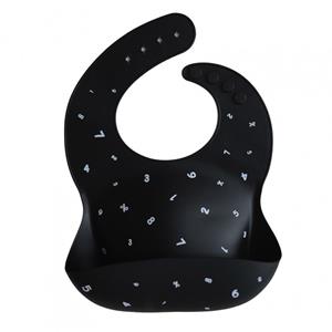 mushie Silikonlätzchen Black Numbers