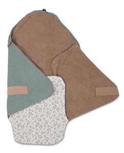 ULLENBOOMÂ Einschlagdecke - FLORAL GRAU - FÃ¼r Babyschalen, Kindersitze, Babywannen - Geeignet fÃ¼r 3- und 5-Punkt-Gurte, FÃ¼r Herbst, Winter und Fr&Ati