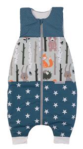 ULLENBOOMÂ Sommerschlafsack mit Beinen fÃ¼r Babys und Kinder - Waldtiere Petrol - Als Schlafanzug fÃ¼r Kinder und Babys nutzbar - GrÃ¶Ãen 70 cm, 