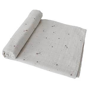 Mushie Wikkel Mousseline Vallend Stars 120 x120 cm