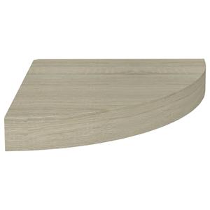 vidaXL Hoekschappen zwevend 2 st 25x25x3,8 cm MDF eikenkleurig