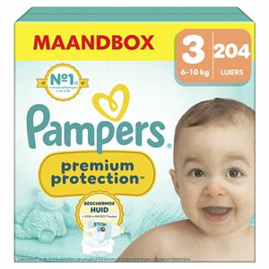 Pampers Premium Protection Luiers Maat 3 (6-10 kg) 204 stuks