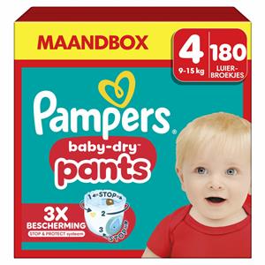 Pampers Baby-Dry Pants, Gr. 4 Maxi, 9-15kg, Monatsbox (1 x 180 Pants)