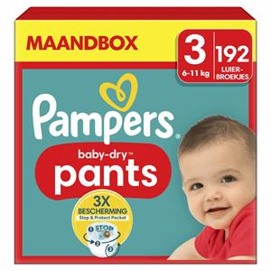 Pampers Baby Dry Luierbroekjes Maat 3 (6-11 kg) 192 stuks