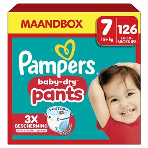 Pampers Baby-Dry Pants, Gr. 7 Extra Large, 17kg+, Monatsbox (1 x 126 Pants)