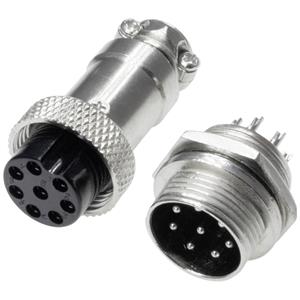 453557 Ronde connector Bus, inbouw, Stekker Totaal aantal polen: 8 1 set(s)