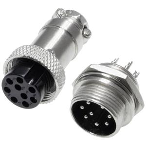 453558 Ronde connector Bus, inbouw, Stekker Totaal aantal polen: 9 1 set(s)