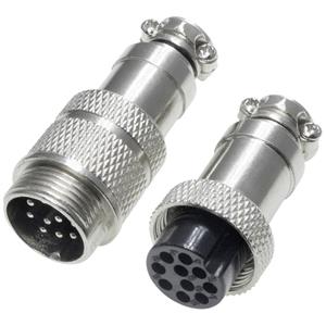 453568 Ronde connector Stekker, Bus Totaal aantal polen: 10 1 set(s)