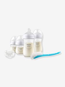 Philips Avent Babyflasche »Natural Response Starter-Set für Neugeborene SCD838/11«, 4 Flaschen, ultra soft Schnuller und Flaschenbürste