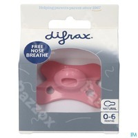 Difrax Fopspeen - Natural - 0/6 maanden - Siliconen - Raspberry - 1 stuk