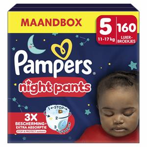 Pampers Baby-Dry Pants Night, Gr. 5 12-17kg, Monatsbox (1 x 160 Pants)