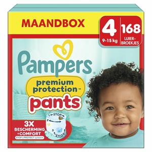 Pampers Premium Protection Pants, Gr. 4, 9-15kg, Monatsbox (1x 168 Windeln)