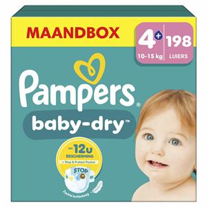 Baby Dry Luiers Maat 4+ (10-15 kg) 198 stuks