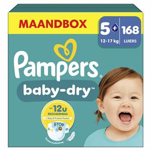 Pampers Baby Dry Luiers Maat 5+ (12-17 kg) 168 stuks