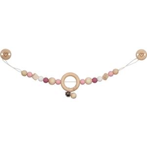 Goki Kinderwagenkette Herz mit Clips rose