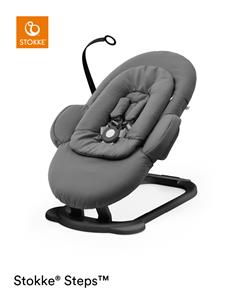 Stokke Steps™ Bouncer, Herringbone Grey / Black Chassis grau/schwarz