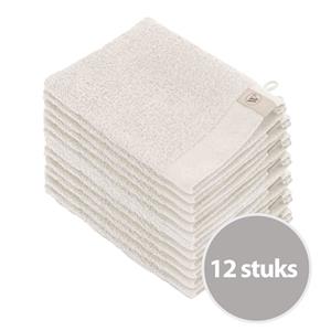 Walra Soft Cotton Washandjes 15 x 21 550gram Stone Grey - 12 stuks